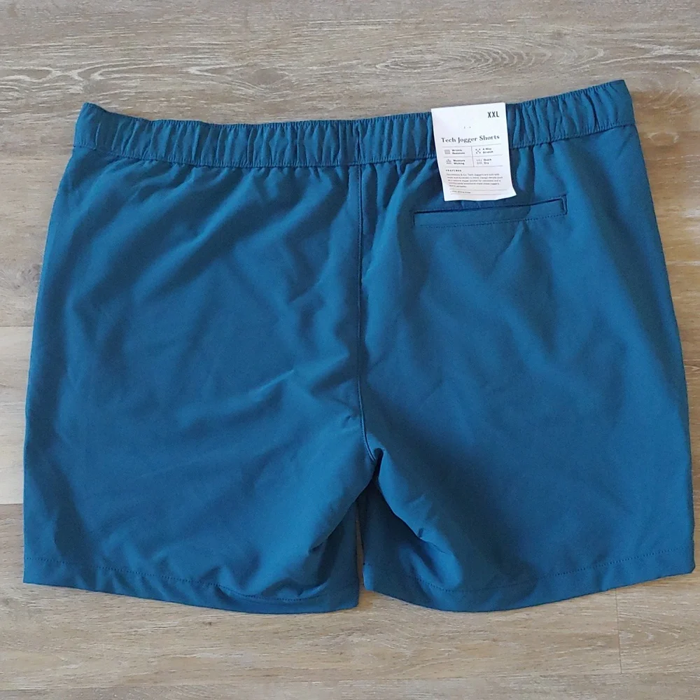 NWT Goodfellow & Co Men's Tech Jogger Shorts Blue Size XXL